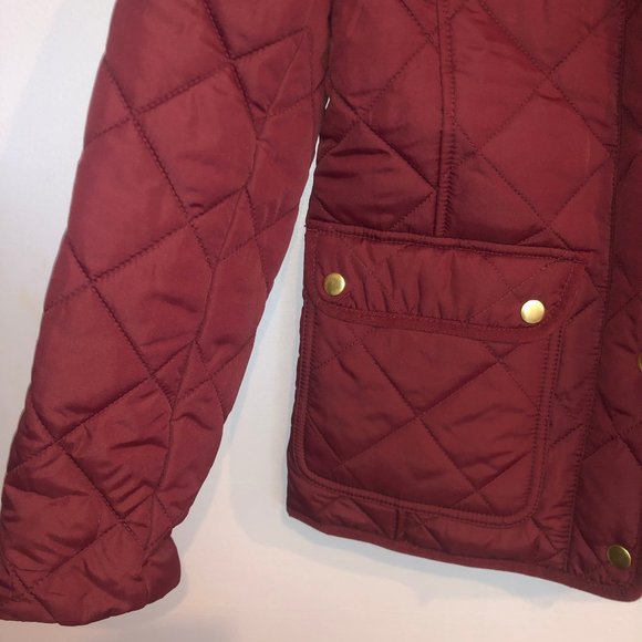 J.Crew Quilted Jacket / XSMALL / DARK WINE - Picture 5 of 7
